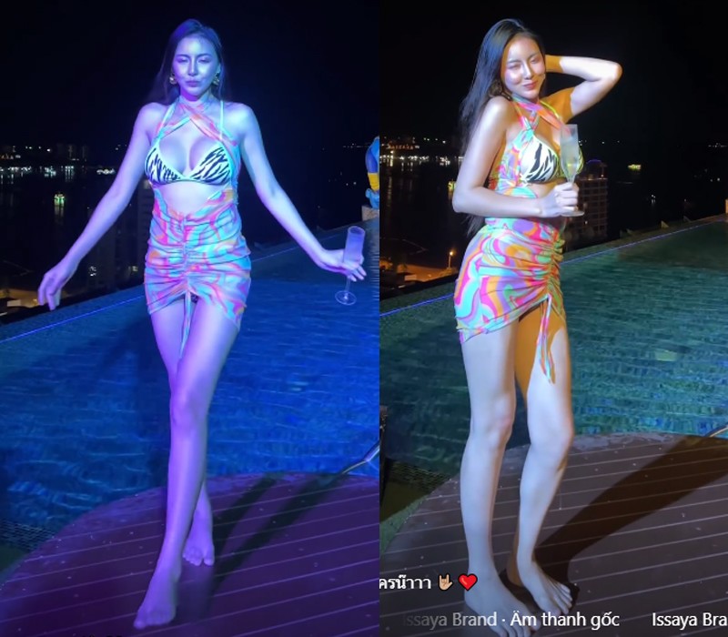 Ngắm cô diện đồ bình thường đã gợi cảm, ngắm người đẹp diện bikini lại càng "cháy mắt" hơn.
