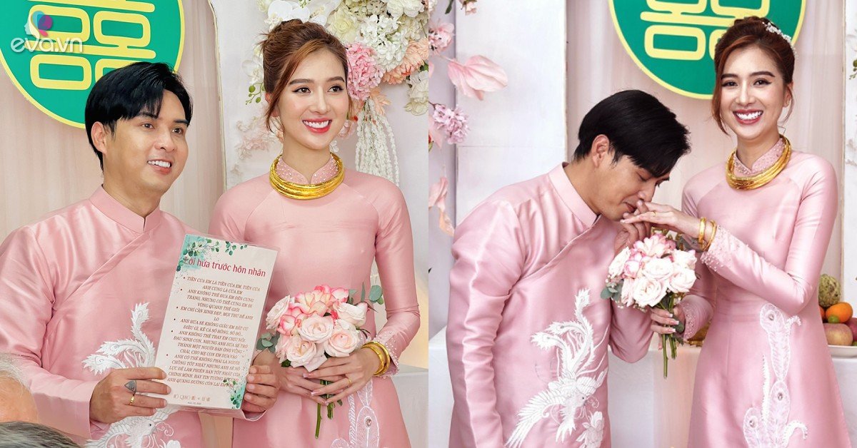 View - Hồ Quang Hiếu làm đám hỏi, hứa trao hết sổ hồng, sổ đỏ cho vợ kém 17 tuổi trước mặt cha mẹ 2 bên