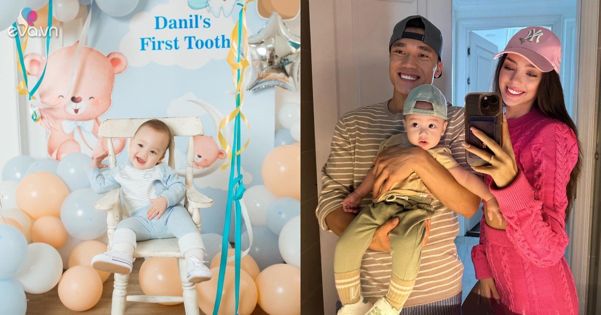 View - Con trai lai Tây của Bùi Tiến Dũng tổ chức sinh nhật theo tháng, chiếc răng đầu tiên mọc được làm lễ rình rang