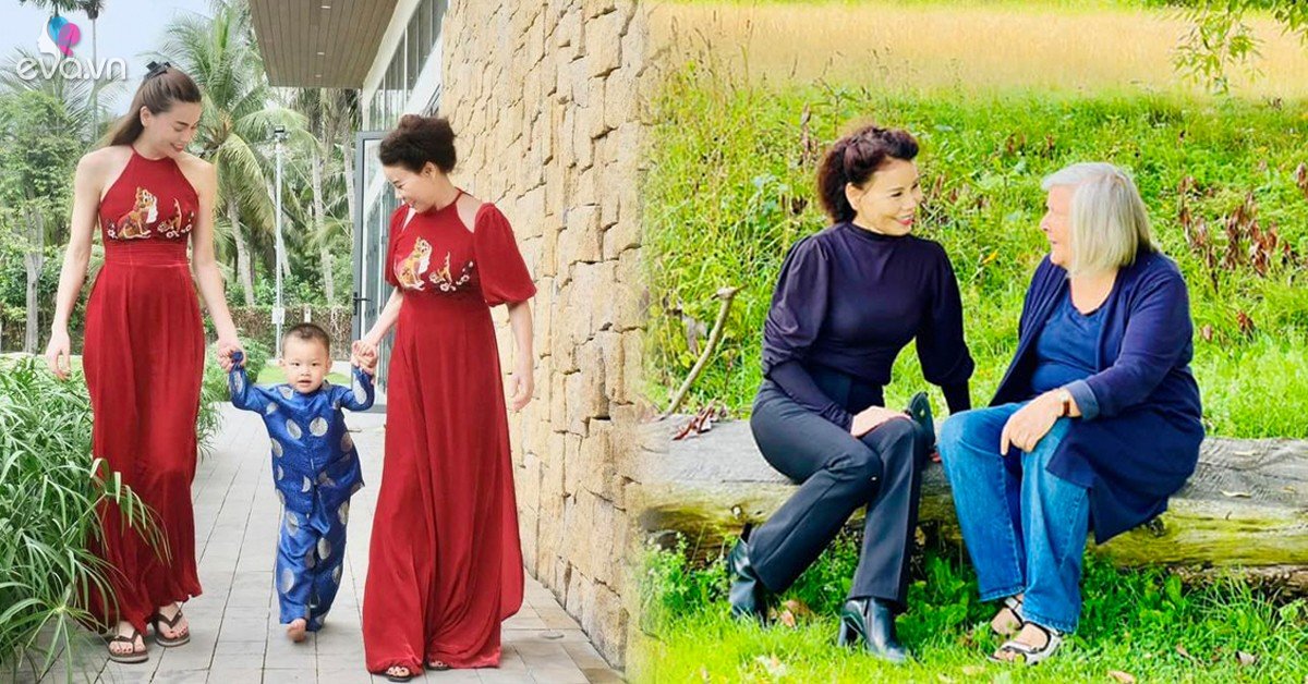 View - Bà ngoại U70 có 3 vòng đẹp như tranh, sống trong thân hình phụ nữ trẻ, đứng cạnh bà sui càng ấn tượng