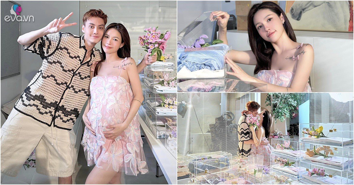 Chuẩn bị “nằm ổ”, cặp đôi “em thích chị” hơn 9 tuổi tổ chức tiệc Baby Shower quẩy hết mình cùng hội chị em - 4