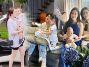 Thời trang - Dâu hào môn làm mẹ bỉm: Bảo Thy bế con vẫn ''khư khư" túi hiệu, Đàm Thu Trang bình dân hết cỡ