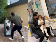 Giải trí - Con gái Lisa chuẩn "thùy mị" chơi cầu trượt cắm đầu xuống đất, Kim Lý trở tay chẳng kịp