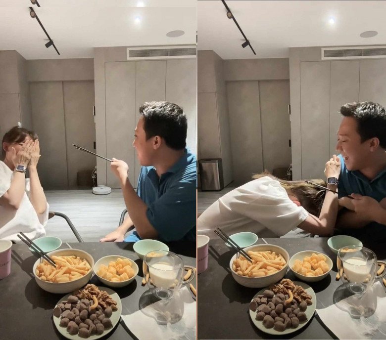 View - Trấn Thành tăng cân đến mức mặt biến dạng khi ngồi ăn cùng Hari Won, khác hẳn diện mạo trên sóng truyền hình