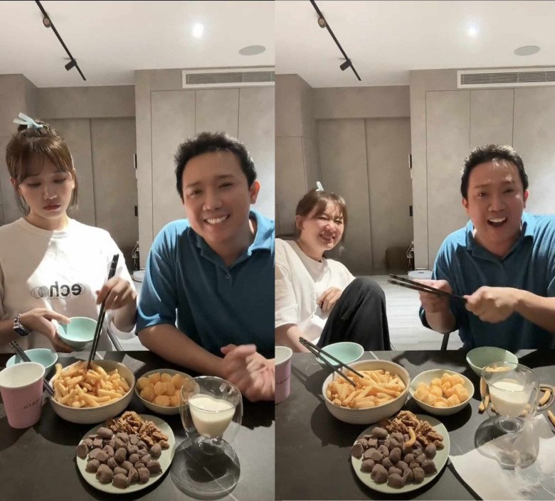 View - Trấn Thành tăng cân đến mức mặt biến dạng khi ngồi ăn cùng Hari Won, khác hẳn diện mạo trên sóng truyền hình