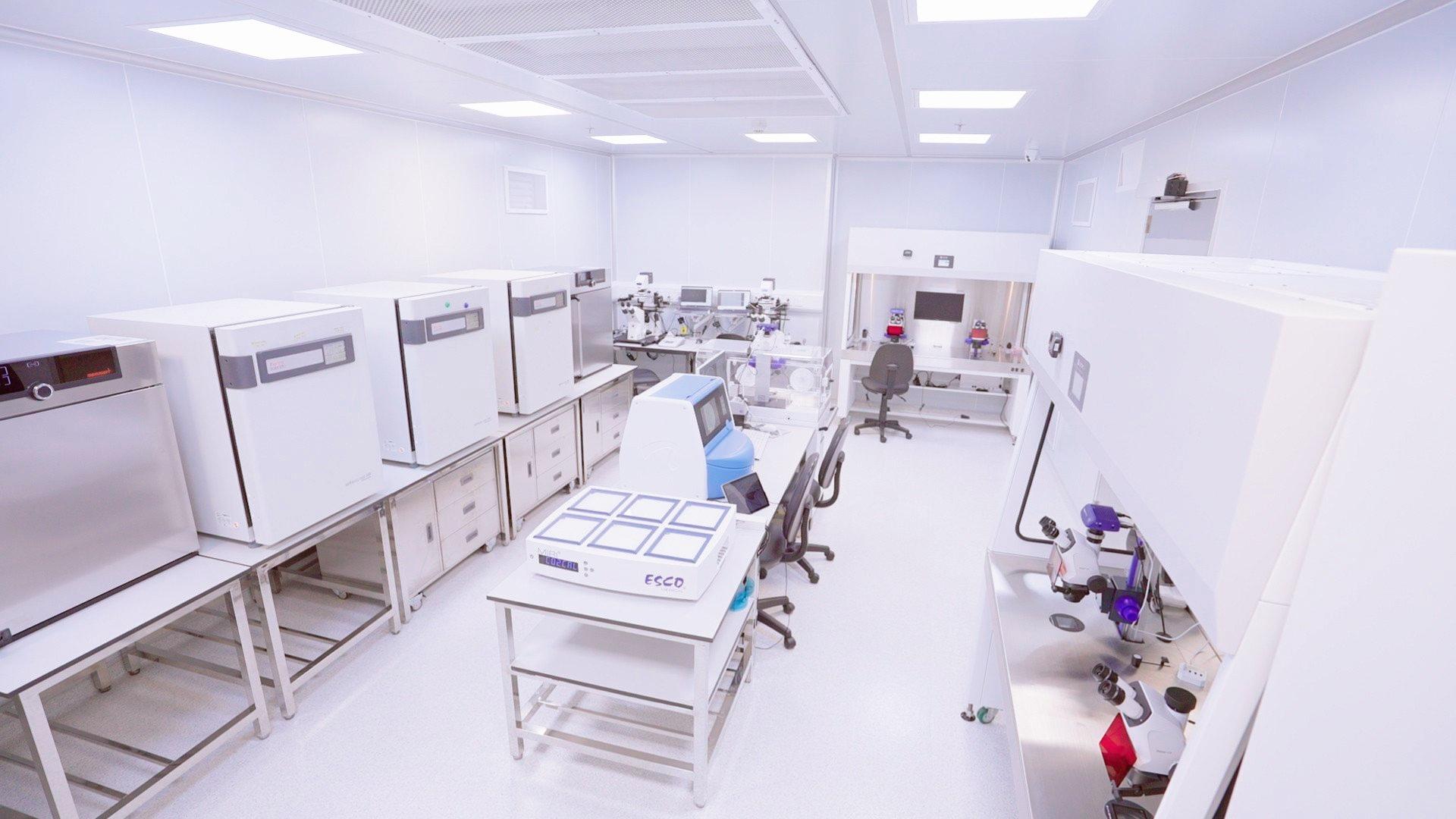 Phòng Lab đạt tiêu chuẩn ISO 5 với độ vô trùng cao, nâng cao tỉ lệ thành công trong thụ tinh ống nghiệm