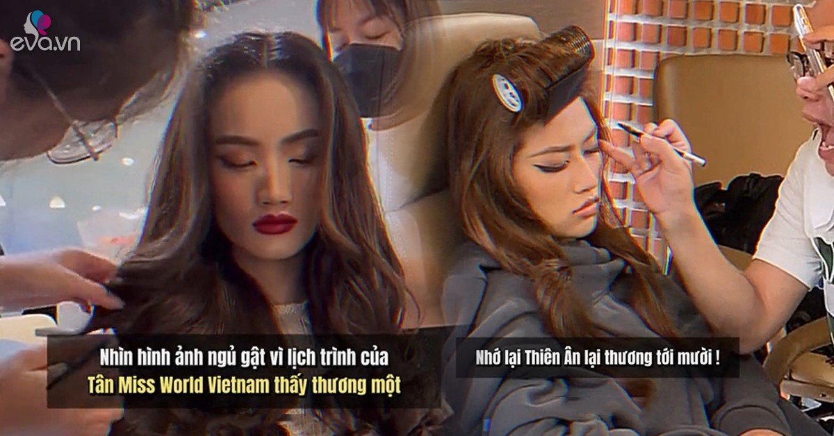 View - Làm Hoa hậu có gì sướng: Ý Nhi - Thiên Ân vừa ngủ gật vừa được makeup, chẳng lo đẹp xấu