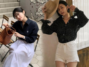 Thời trang - Diện áo sơ mi tối màu theo 4 cách này, nàng vừa "hack" dáng thon vừa trẻ ra chục tuổi