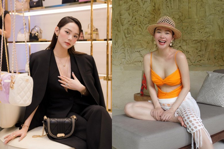 View - Minh Hằng tăng cân, mũi nở to phá nét ở tháng cuối thai kỳ, háo hức đập hộp quần áo đón con trai