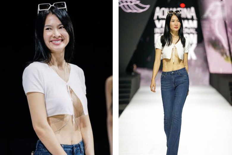 View - Con trai 16 tuổi, siêu mẫu Việt U45 vẫn đẹp chuẩn thiếu nữ, đi bước nào cơ bụng rung rinh theo bước đó