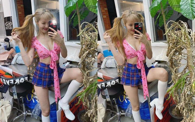 Hyuna cá tính và hoang dại như thể phiên bản Harey Quinn đời thực.
