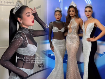 Á hậu Việt Kiều Thảo Nhi Lê gây tranh cãi vì mặc áo lót lên thảm đỏ