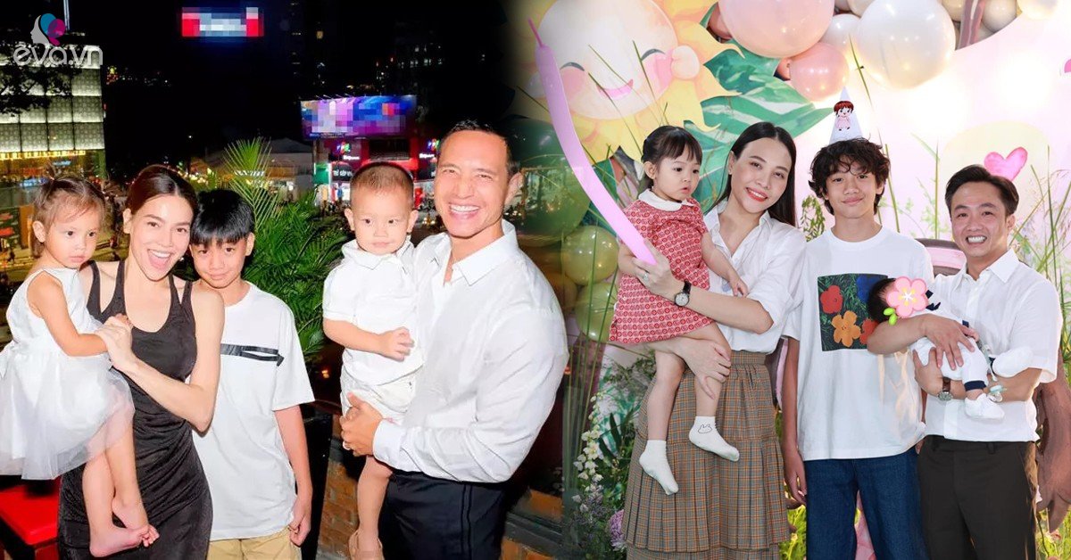 View - Đi ăn sinh nhật 3 em, Subeo ở nhà Hà Hồ thoải mái đi dép lê, về với Cường Đô La mặc đồ khác biệt