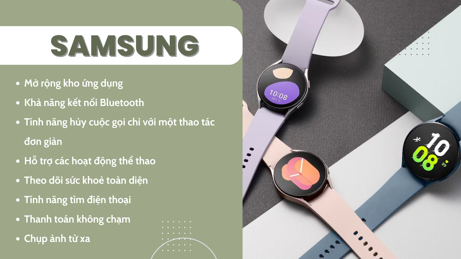 Samsung is a strong competitor to Apple in the smartwatch market.