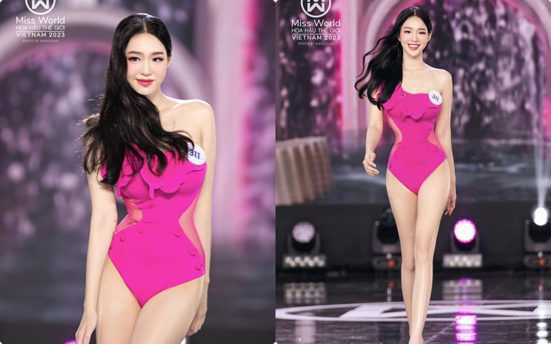 Đỗ Trần Ngọc Thảo (SBD 311) là một trong những thí sinh có gương mặt khả ái nhất Miss World Vietnam 2023 với đường nét thanh tú, nụ cười ngọt ngào.
