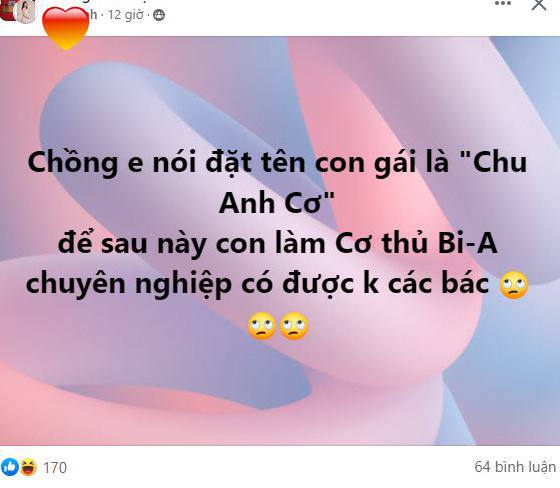 Chồng họ Chu đặt tên cho con gái làm vợ hoang mang lên hỏi dân mạng dịch nghĩa hộ và cái kết không ngờ - 1