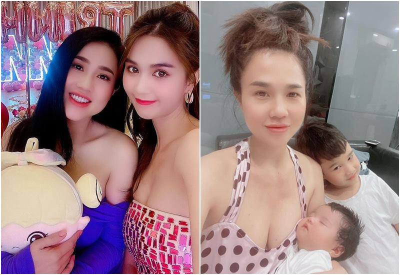 Hầu hết trong bất kì bức ảnh nào chụp chung với em gái ruột, chị Ngọc Bích đều có thể khiến nhan sắc và vóc dáng của em gái mình bị lu mờ.
