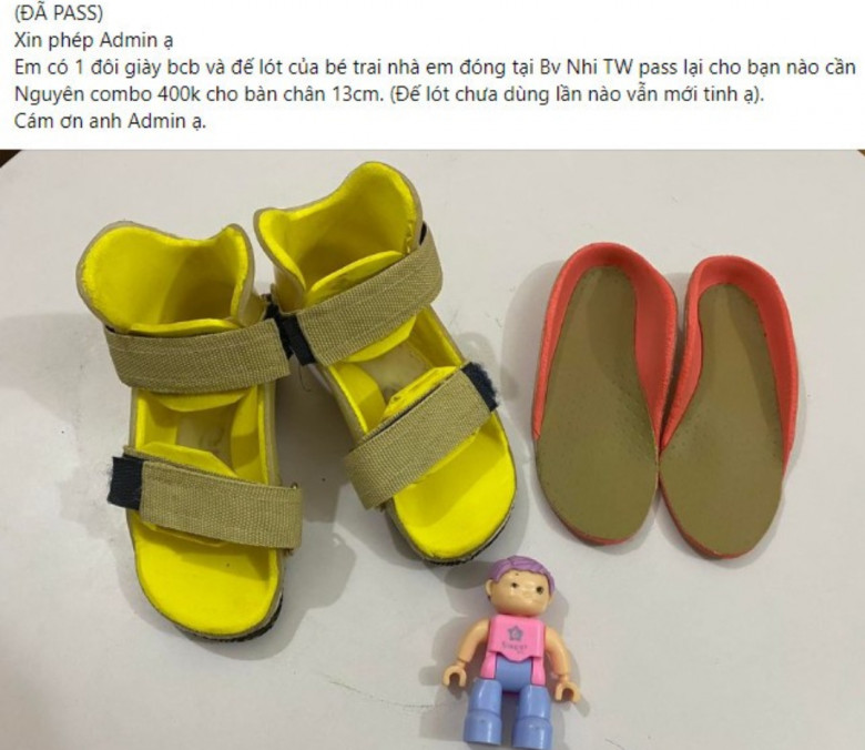 Mang đế chỉnh hình bàn chân đại trà hoặc đế đã qua sử dụng hạn chế quá trình cải thiện vòm bàn chân của trẻ trong giai đoạn “vàng”