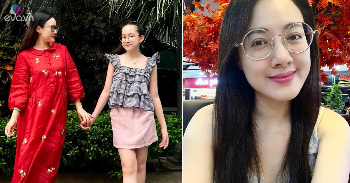 View - Con gái BTV Hoài Anh 12 tuổi xinh hệt công chúa, da trắng như tuyết, tóc đen như gỗ mun