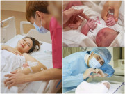 Bà bầu - Cặp đôi "em thích chị" đón con gái chào đời, nhan sắc trên bàn đẻ vẫn đẹp xuất sắc