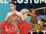 Thời trang - Rơi nước mắt nhìn Á hậu Minh Kiên mặc áo bà ba lam lũ trình diễn trang phục dân tộc