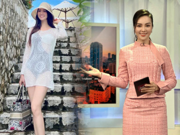 Xứng danh Á hậu đẹp nhất VTV, Thuỵ Vân đổi style đi chơi với váy ngắn cũn, người qua đường nháo nhào bàn tán