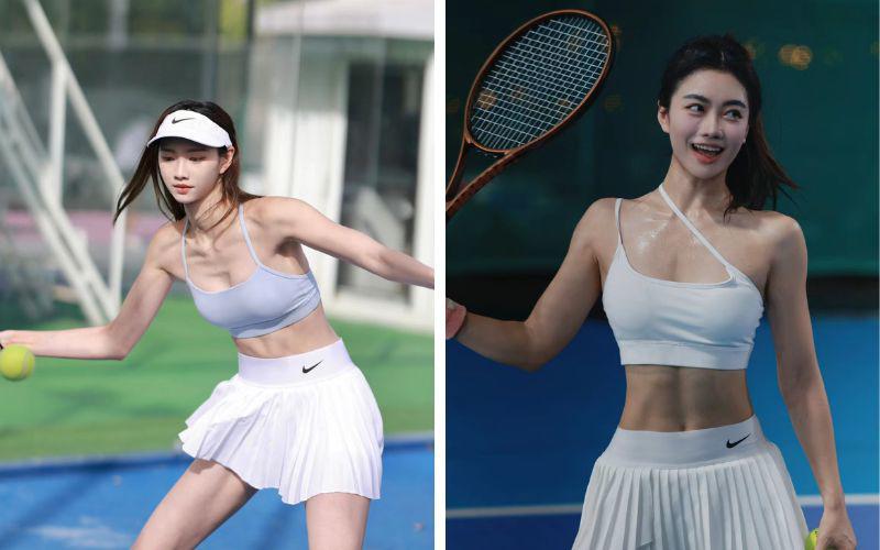 Vì hầu hết các kiểu váy dành cho môn tennis đều có lớp lót quần bên trong nên người chơi dù mặc váy ngắn, khi chuyển động cũng không gây phản cảm quá mức. 
