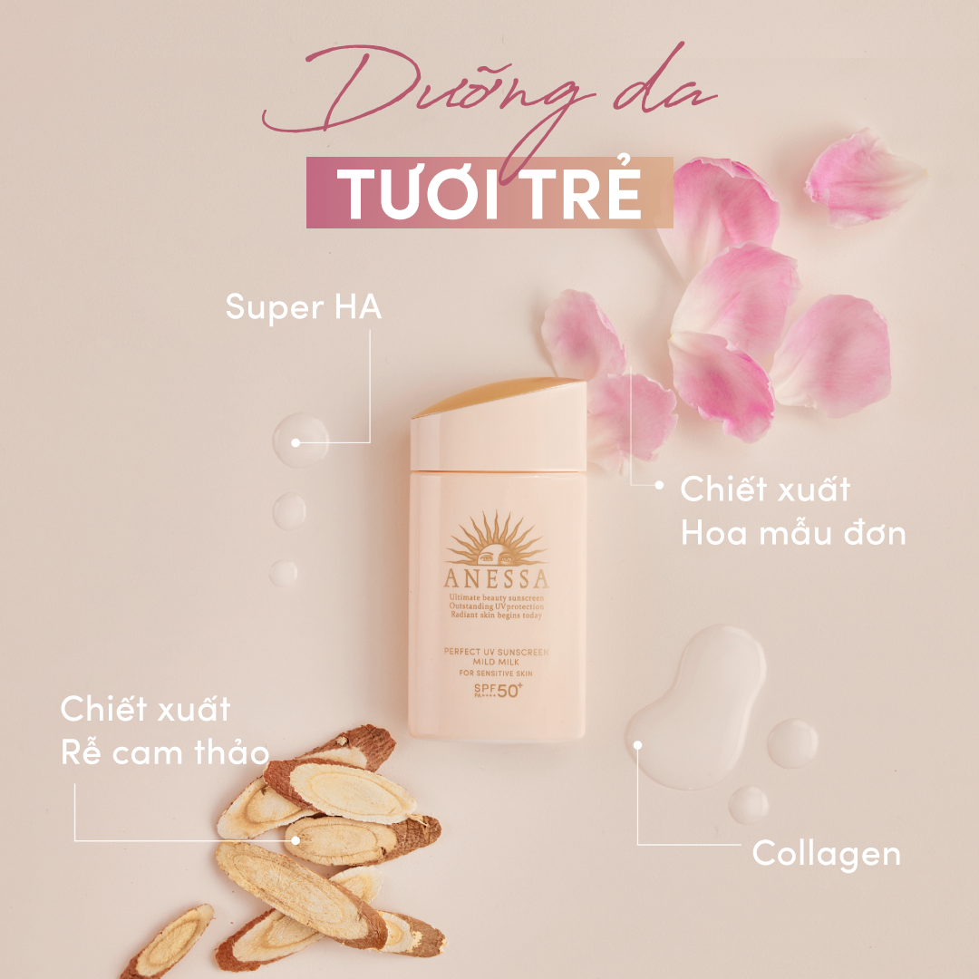 Anessa Mild Milk phù hợp cho da thường - thiên dầu