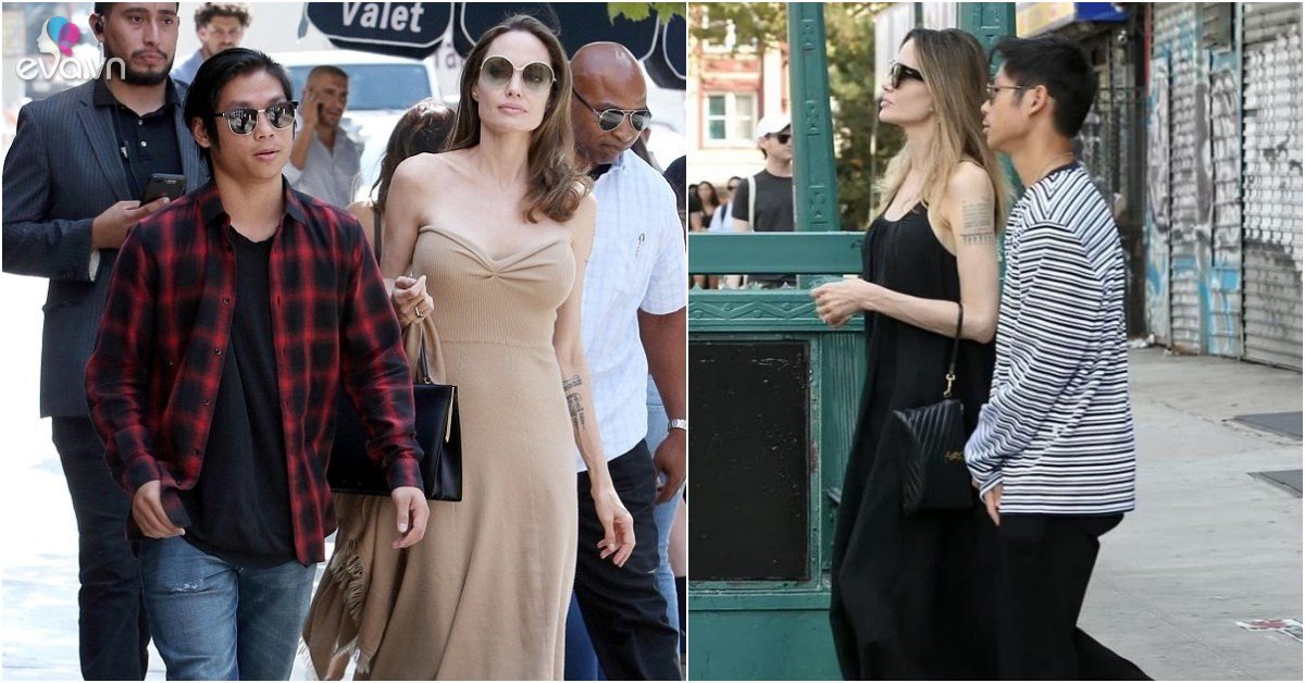 View - Pax Thiên khúm núm bên mẹ nuôi, Angelina chuẩn thần thái minh tinh, cực sang chảnh