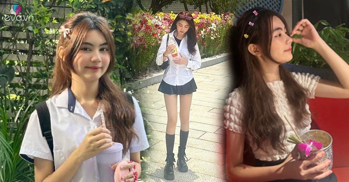 View - Con gái giống Quyền Linh 15 tuổi cao vượt 1m7, lớp 10 tóc tai chất hơn chị gái, được khen như Tây