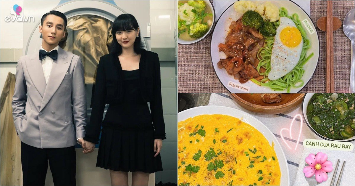 View - Hải Tú khoe làm bữa ăn ngon đầy màu sắc, bỗng nhớ thực đơn dài dằng dặc của Sơn Tùng ở quán cơm nhà nàng thơ