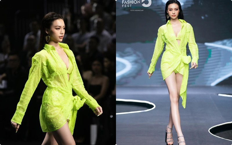 Cô nàng chăm chỉ hoạt động nghệ thuật và tạo dấu ấn trên sàn catwalk.
