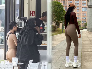 Cô vợ U45 dạo phố cùng chồng "mặc như không", người qua đường đỏ mặt tía tai