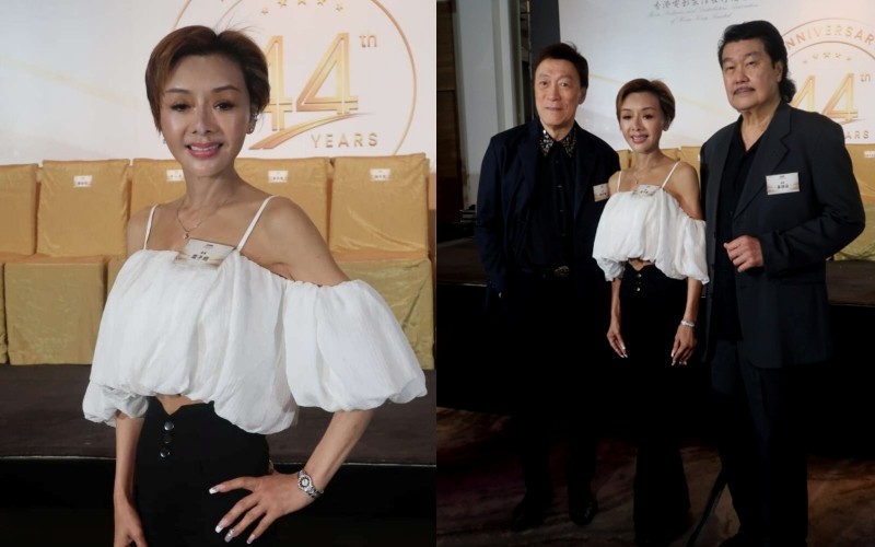 Mới đây, "biểu tượng gợi cảm" Diệp Tử My vừa tham dự bữa tối kỷ niệm 44 năm thành lập Hiệp hội sản xuất và phân phối phim Hong Kong. Cô gây sốt khi xuất hiện với vóc dáng gọn gàng, nhỏ nhắn.
