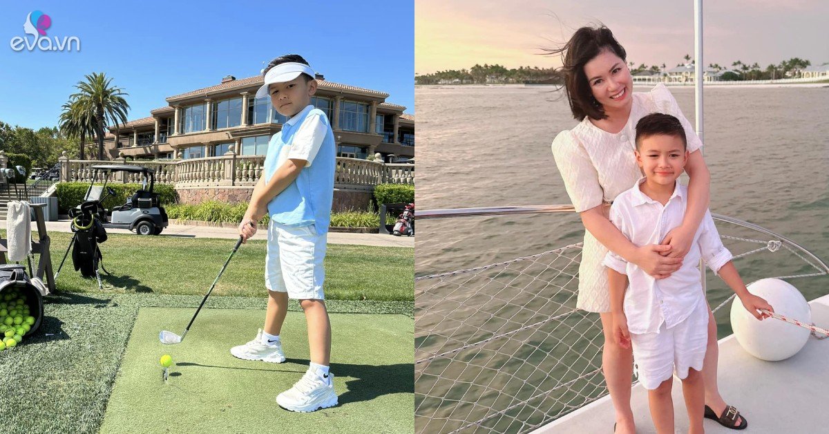 View - Khoe con trai chơi golf siêu chuẩn, vợ cũ Đan Trường ngỡ ngàng nhận ra Thiên Từ lớn lên không còn giống bố