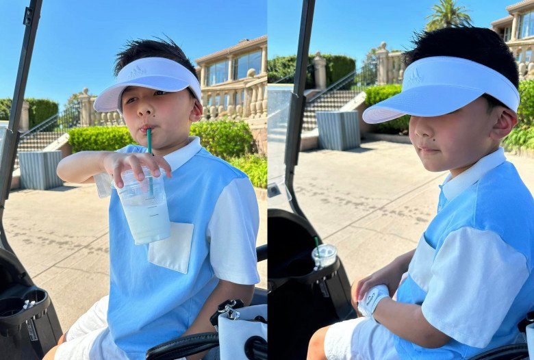 View - Khoe con trai chơi golf siêu chuẩn, vợ cũ Đan Trường ngỡ ngàng nhận ra Thiên Từ lớn lên không còn giống bố