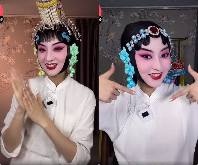 View - Hơn 4,7 triệu người vào xem diễn viên kịch hát tẩy trang, cả tấn phấn trôi, lộ gương mặt thật