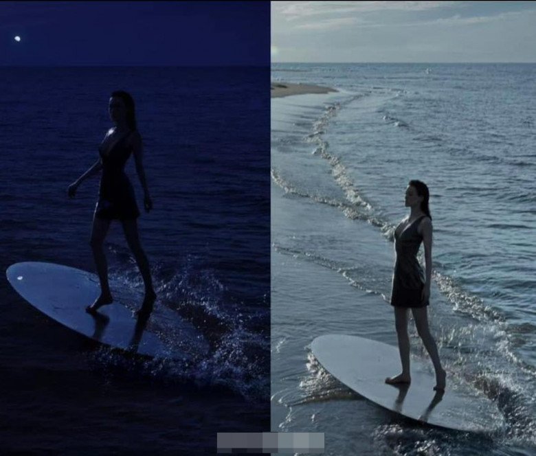 View - Người đàn bà có khuôn miệng đẹp nhất châu Á lọt ảnh hậu trường quấn khăn trên biển, hàng triệu người tròn mắt