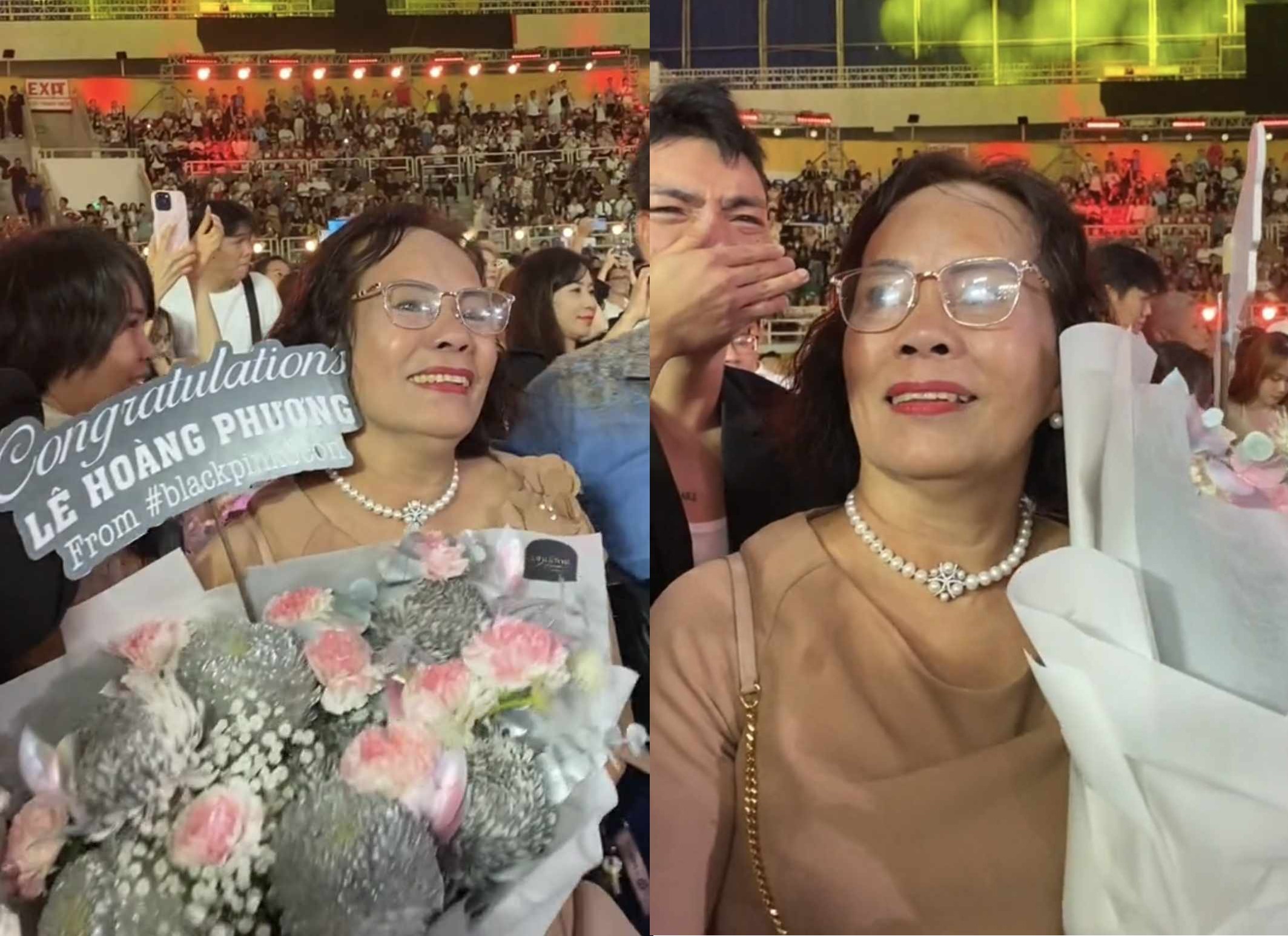 Mẹ ruột Lê Hoàng Phương khóc nức nở khi nhìn thấy con gái đăng quang.