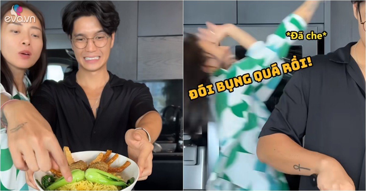 View - Chồng kém 11 tuổi của Ngô Thanh Vân cười đau khổ khi vợ toàn phá lúc vào bếp mà vẫn phải nhịn