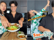 Bếp Eva - Chồng kém 11 tuổi của Ngô Thanh Vân cười đau khổ khi vợ toàn phá lúc vào bếp mà vẫn phải nhịn