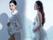Thời trang - Dâu hào môn Đỗ Mỹ Linh tung ảnh bầu, mặc váy xuyên thấu, dát hàng hiệu tôn “đường cong thiêng liêng”