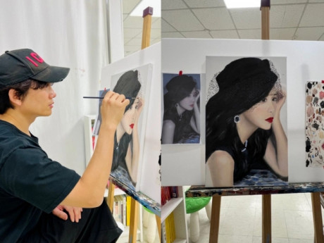 "Ông hoàng rating" Ji Sung khiến fan giật mình vì quá "nghiện vợ", vẽ bức tranh đầu tay cũng là hình bà xã