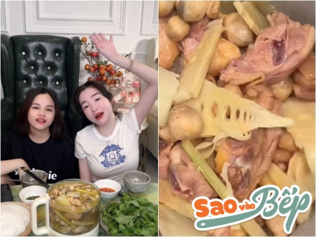 Mẹ 2 con Elly Trần nấu nồi "lẩu gà lá é bất ổn", lời nhận xét của cô em ăn cùng khiến mọi người bật cười