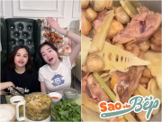 Mẹ 2 con Elly Trần nấu nồi lẩu gà lá é bất ổn, lời nhận xét của cô em ăn cùng khiến mọi người bật cười