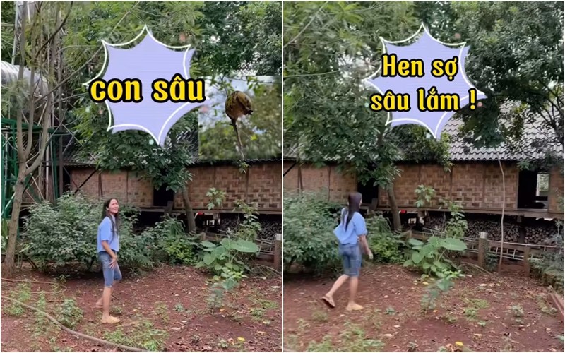 Đó là con sâu! Cô chia sẻ: "Hen sợ sâu lắm". Không ít người hâm mộ càng khoái chí với sự dễ thương của Hoa hậu.
 
