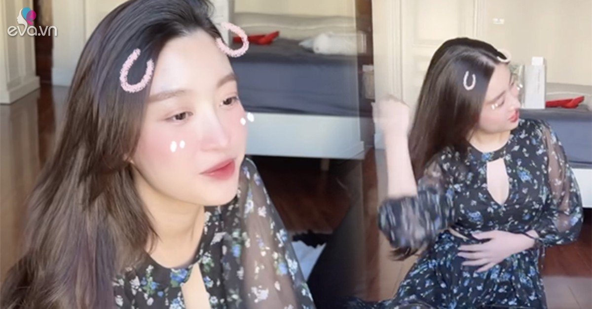 View - Ảnh hiếm Đỗ Mỹ Linh sau sinh: Phấn son đơn giản, mặt phúng phính, có hành động che đậy vòng 2