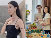 Làm mẹ - Hoa khôi tiếp viên hàng không 2 năm sinh 2 con cùng nam giám đốc, sắm cỗ đầy tháng cho con đúng chuẩn tài phiệt