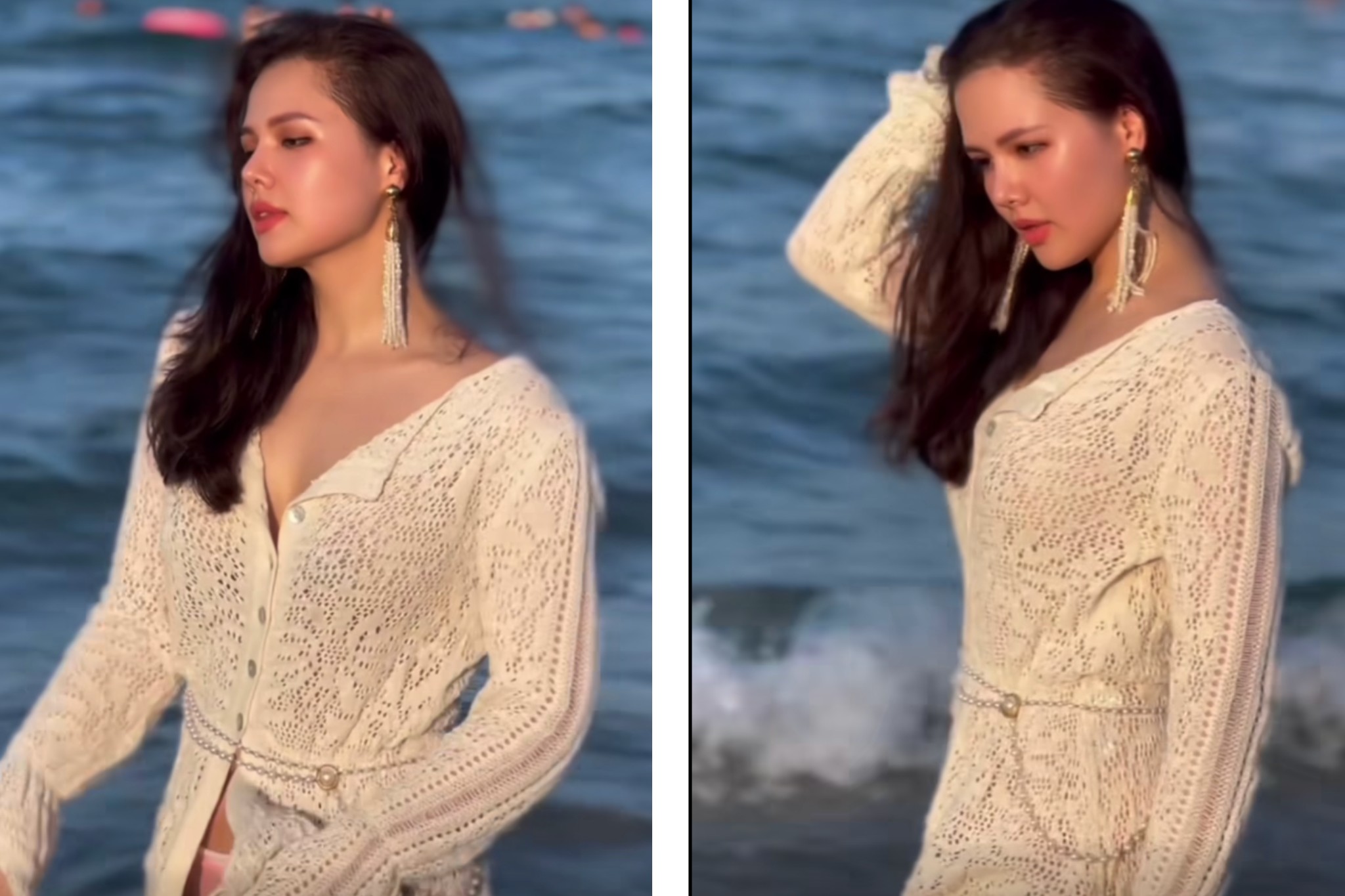 View - Phanh Lee sau sinh 2 con tự nhận bé mỡ, khoe dáng trên biển làm bao người trông mòn con mắt