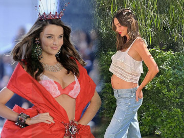 Thiên thần nội y đẹp nhất thế giới khoe bụng bầu lần 4 với chiếc áo che đủ vòng một